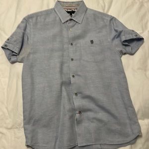 Ted Baker - Size 3 - Blue Casual Button Town